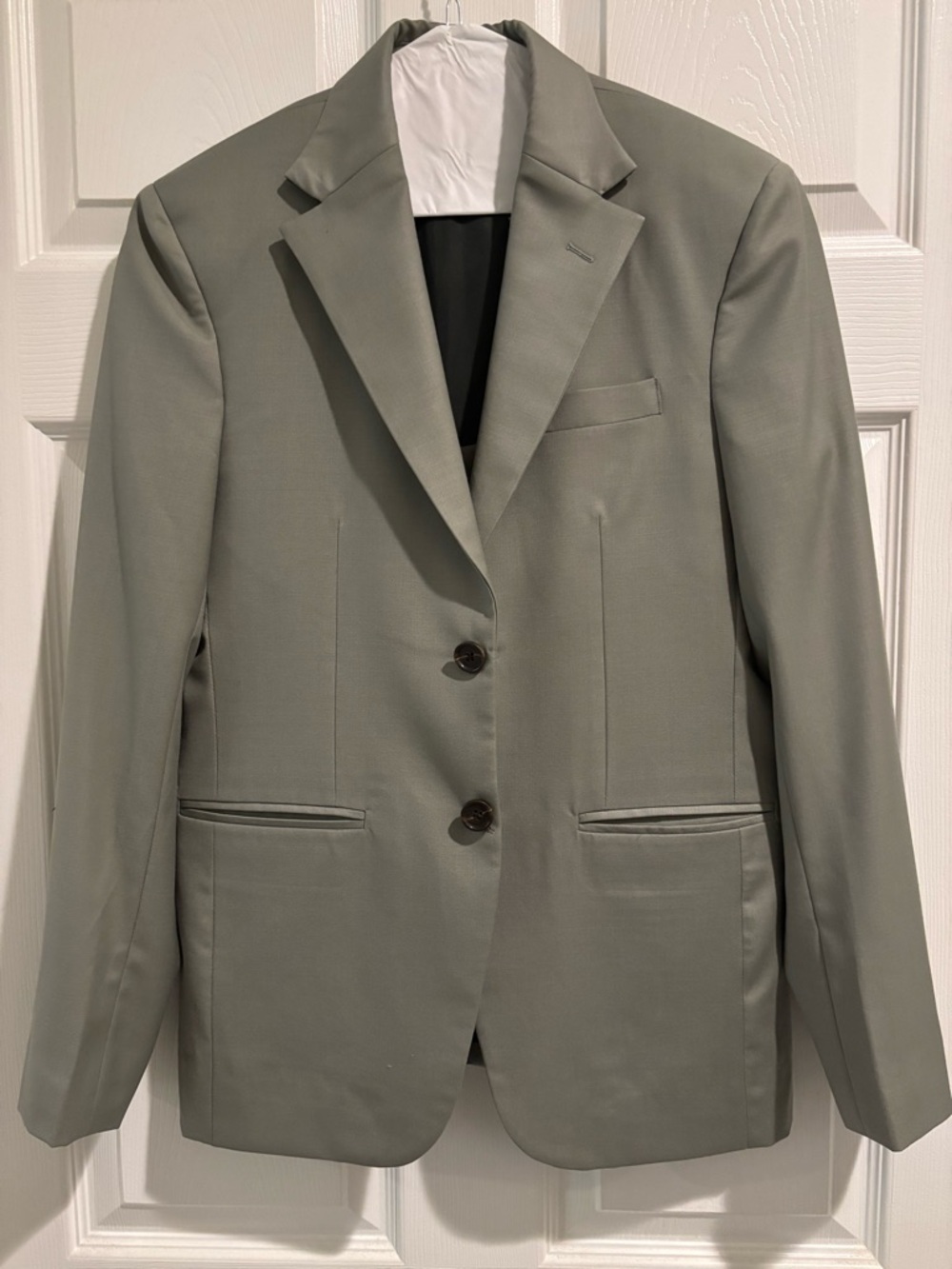 Men's Tailored Wool Suit - Sage Green
